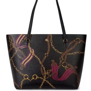 Lauren Ralph Lauren Equestrian Print Medium Karly Tote Bag